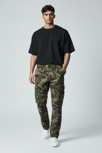 Mens cargo chino - cargo, twill